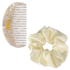 Silkie Acetate Comb & Deluxe Scrunchie Set