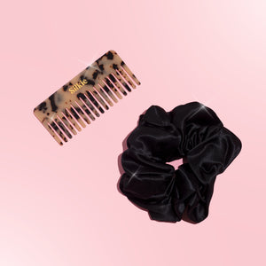 Acetate Comb & Deluxe Scrunchie Set