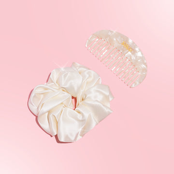 Acetate Comb & Deluxe Scrunchie Set